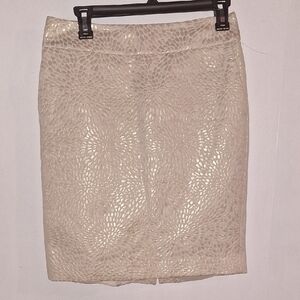 LOFT Gold Sequin Pencil Skirt Cocktail